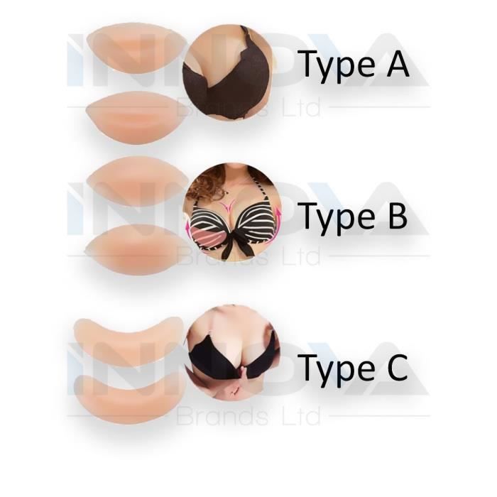 Inflate wave slit Soutien-Gorge En Gel De Silicone Supports De Poitrine 2Pcs Push Up Pads  Filets De Poulet Inserts C - Cdiscount Prêt-à-Porter