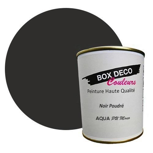 PEINTURE Teinte Noir Poudré meuble bois intérieur à base d'acrylique aspect  mat Aqua Bois - 750 ml - 9 m² - Cdiscount Bricolage