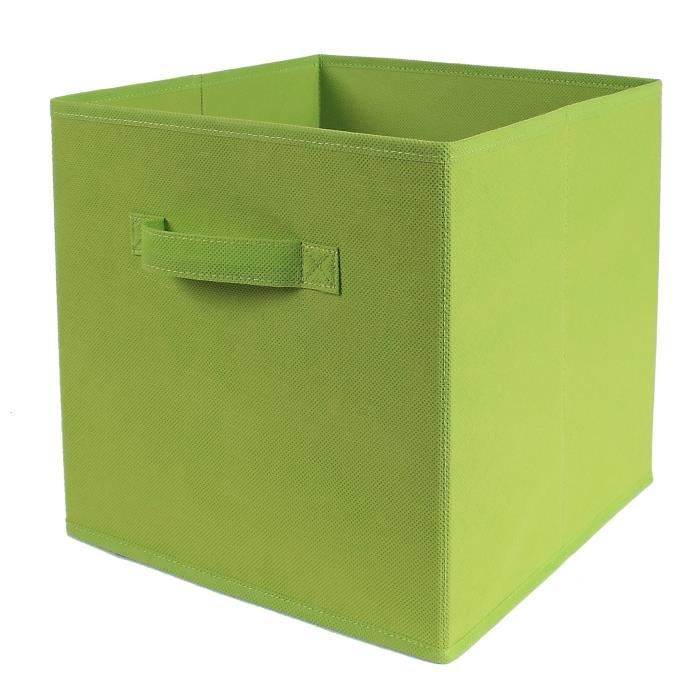Casame Cube Pliable En Intisse 28 X 28 X 5 Cm Vert Achat