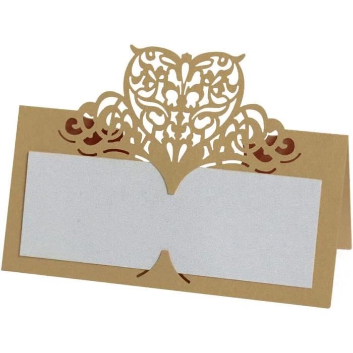 50 Marque-Places Mariage A7 Partycards - Cartes Élégantes Pour Table Mariage Et Baptême