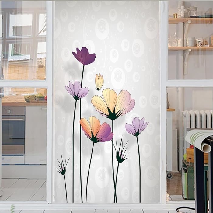 Film Fenêtre Anti-regard 90x200cm - Motif Rayures - Dépoli électrostatique - Protection UV