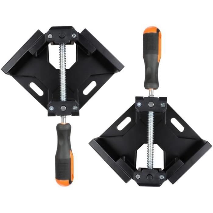 4 Pièces Serre-Joint Angle 90° - Presse D'Angle Jusqu'à 26 Mm, Force 25 Kg Pour Collage Menuiserie Et Soudage