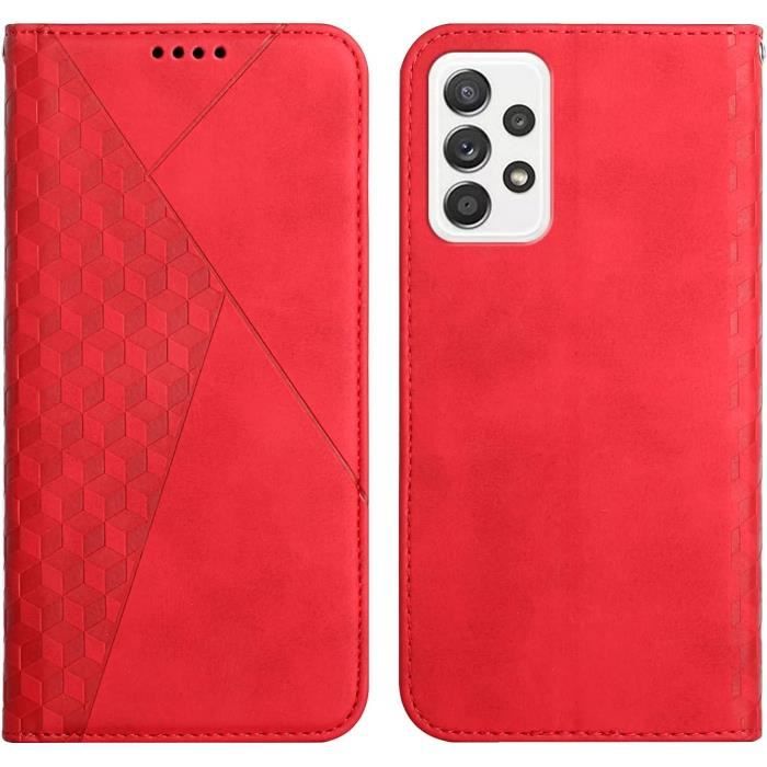 Étui Portefeuille Zanae Galaxy A33 5G Rouge
