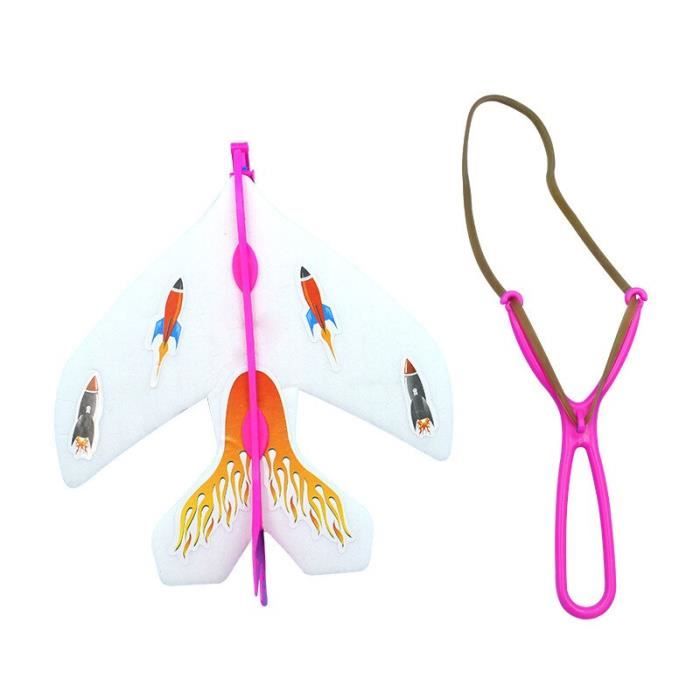 2 Avions à Fronde En Mousse – Planeurs Catapulte Ultra-légers Et Colorés Pour Enfants Dès 5 Ans