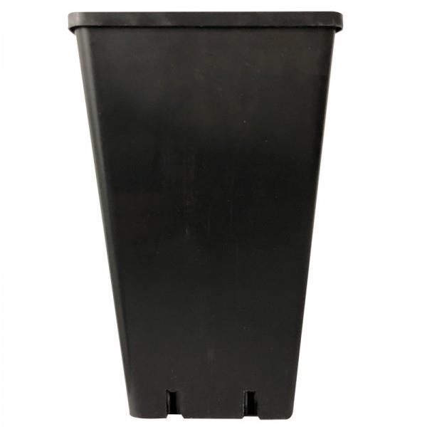 Pot carré plastique noir 10,5X10,5X22 1,8L x 50pcs