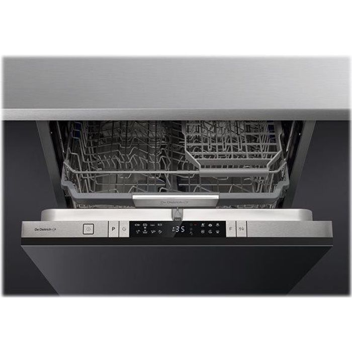 Lave-Vaisselle Tout Intégrable DE DIETRICH DCJ422DQX - Noir - Auto - Départ différé - 44 dB