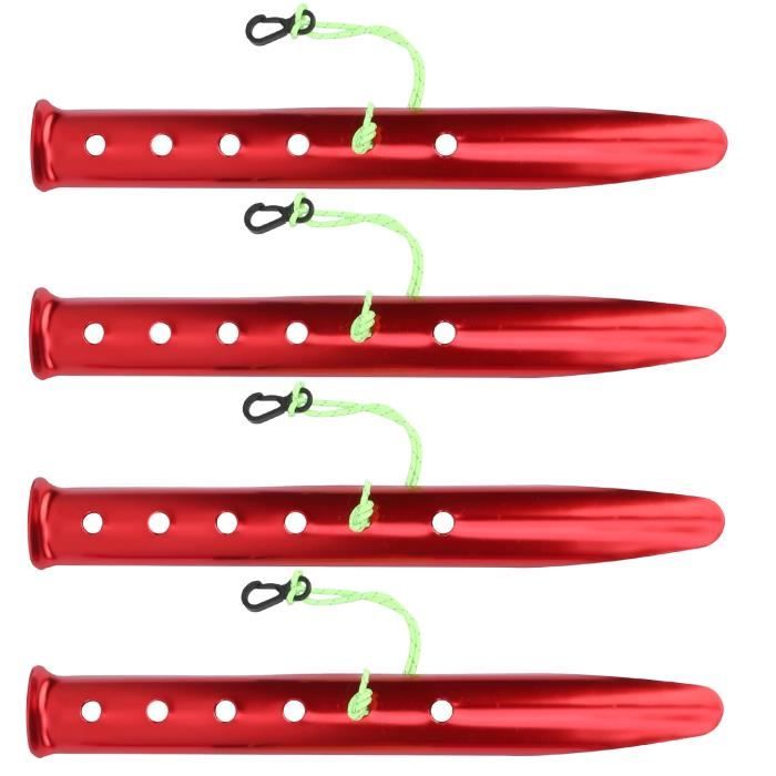 AVRUYPI Lot De 6 Piquets D'Ancrage Terrasse En Alliage Aluminium - Ancre Camping Avec Mousquetons