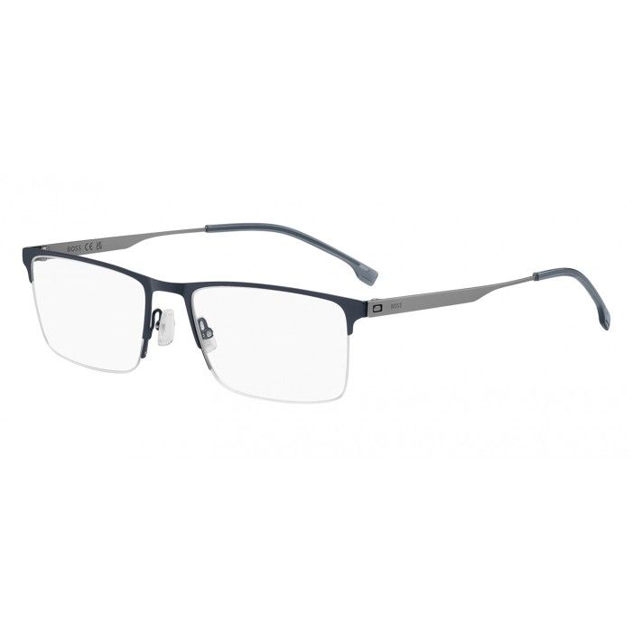 Lunettes De Vue HUGO BOSS BOSS 1698 KU0 - Monture Bleu Mat Ruthénium - Taille 57/19/150 - Neuf Avec Étiquettes