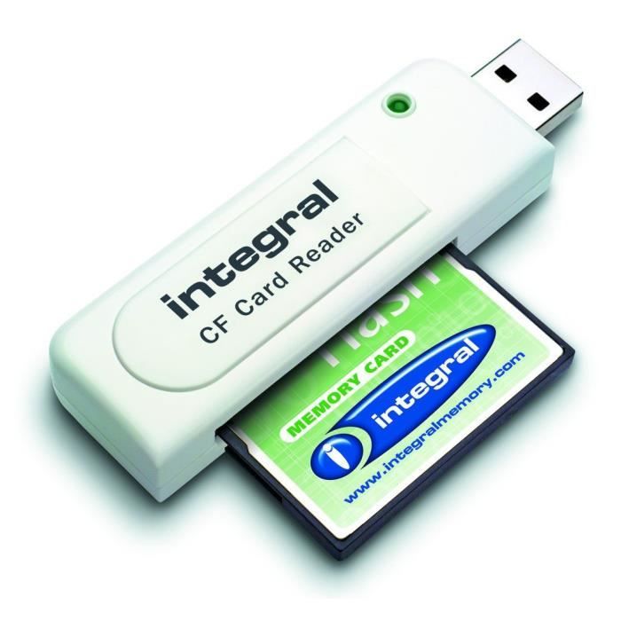 INTEGRAL Lecteur de carte (CF I, CF II) - USB 2.0 Single Slot CF Reader