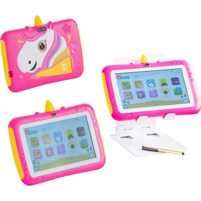 Tablette Tactile enfants Educatif 7 pouces - WiFi - Caméras - 2Go RAM 32Go  ROM - Android 11 - Stylet offert - Licorne Rose - Cdiscount Jeux - Jouets