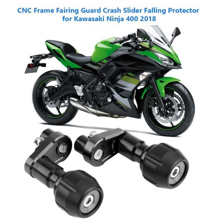 Curseurs De Fourche Avant CNC Aluminium KIMISS - Protection Chute Moto Scooter (Rouge)