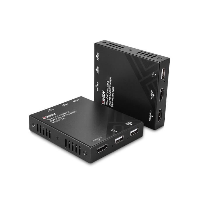 Extender KVM Cat.6 HDMI & USB, 120m Noir