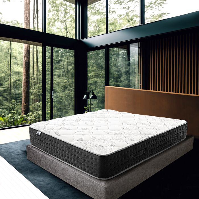 Matelas 140x200 cm Sérénité, Ressorts Ensachés, Mousse Haute Densité, Indépendance de Couchage, Soutien très Ferme et Durable, 27cm