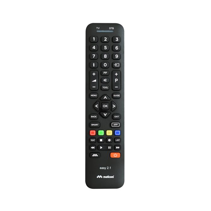 Meliconi - Télécommande universelle EASY 2.1 pour 1 TV + 1 décodeur TNT SAT ou ADSL- 100% fonctions dorigine - Touches Smart Tv