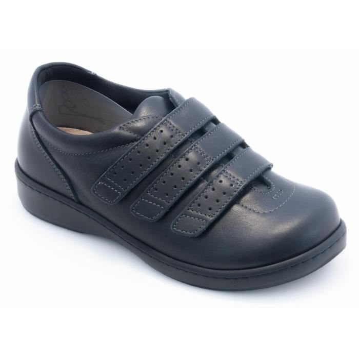 Chaussures pieds larges grand volume - Podowell - Aquitaine - Noir - Talon  large - Adulte Noir - Cdiscount Chaussures