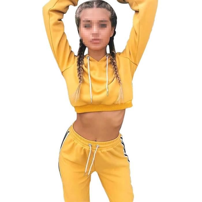 Ensemble survetement jaune clearance