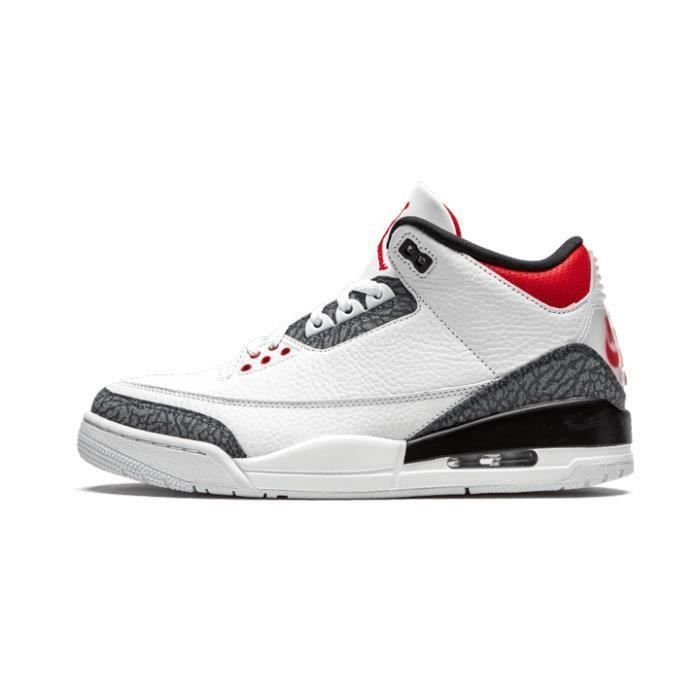 Baskets air jordan 3 Chaussures Retro SE Fire Red Denim 2020 pour