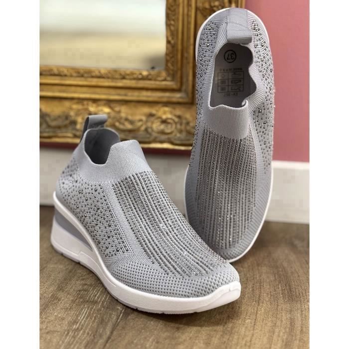 Baskets souples compensées fem Baskets souples compensées fem