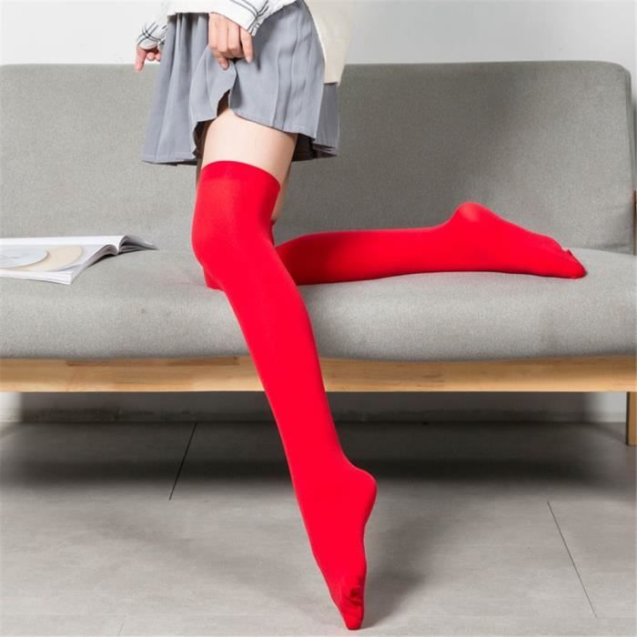 Chaussettes au dessus du genou pour femmes, chaussettes hautes pour