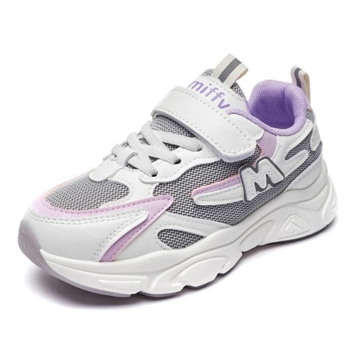 Chaussures Running Enfant Garçon Fille - Sneakers Mesh Respirantes Avec Velcro