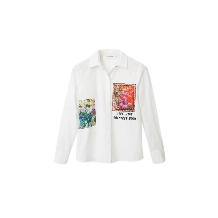 Chemise femme Desigual Bear blanc L Blanc Cdiscount Pr t