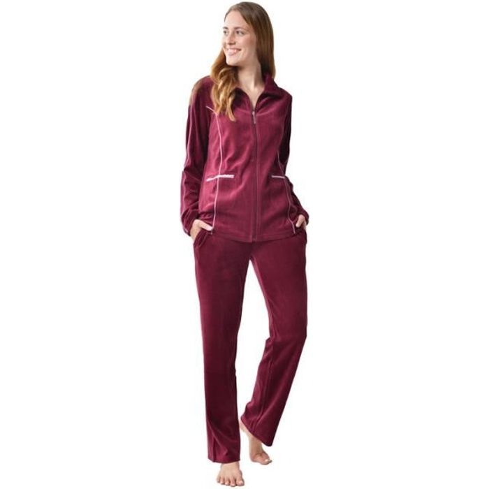 Survêtement Femme en Velours Ensembles Sportswear Sweat à Capuche +  Pantalon Sports Tenue d'intérieur 2 Pièce Pyjama Casual Jogging avec  Velours Rose