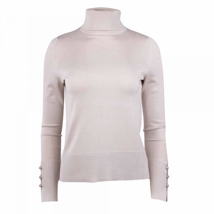 Pull col store roulé femme coton