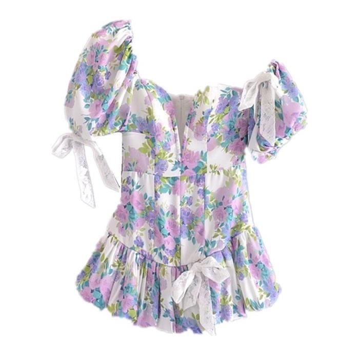 Noël Robe,Costumes De Noël Pour Les Femmes Garniture En Dentelle à Manches Courtes Robes De Noël Laides Imprimé Noir Rétro Vintage Xmas Cocktail Party Swing Dress