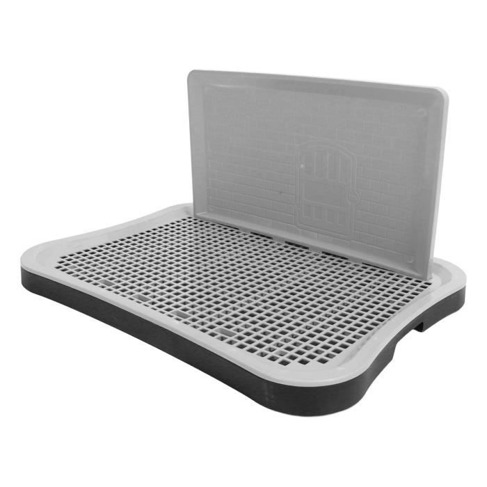 Comparer les prix de Mxzzand Toilette d'entraînement pour chien avec colonne murale amovible pour chiots, plateau de propreté pour chien, plateau Noir