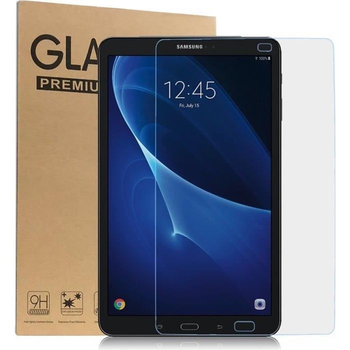 pour Samsung Galaxy Tab A 2016 10.1 T580 T585 (A6) Protection ecran en VERRE Trempé Film Vitre Ultra Resistant Easy-Install
