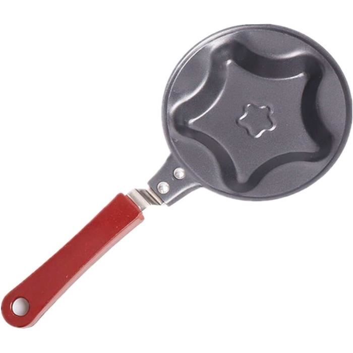 2 Moules à œufs Au Plat En Acier Inoxydable - Antiadhésif, Poignée Pliable, Pour Pancakes Aussi (noir/orange)