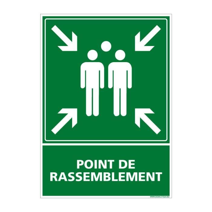 Kit Brassards Évacuation 6 Pièces - Signalétique Sécurité Incendie, Support Mural Inclus