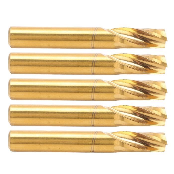 Fraise à Spirale Weeker SO111 Pour Aluminium - Tige 1/4", Coupe 1/3", Longueur Totale 5,1 Cm, Pour CNC Et Fraiseuse