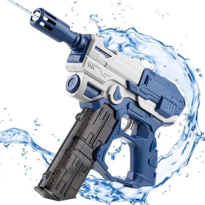 Pistolet à Eau électrique 2 Pièces – Longue Portée, Mode Manuel/auto, Réservoir Transparent, Pour Piscine Et Plage