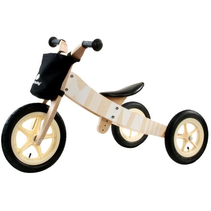 Draisienne / Tricycle évolutif en bois 2en1 enfant 2-5 ans Twist | Samoa  Blanc. 12 - Cdiscount Jeux - Jouets