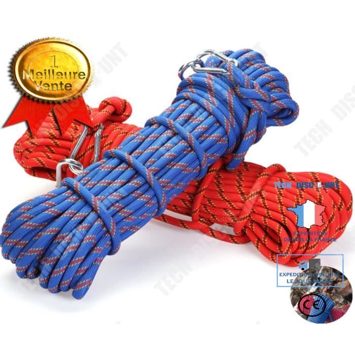 Corde D'Escalade Statique 8 Mm - Longueur 70 M - Capacité 1000 Kg - Pour Sauvetage, Bateau, Extérieur - Nylon Résistant - 11