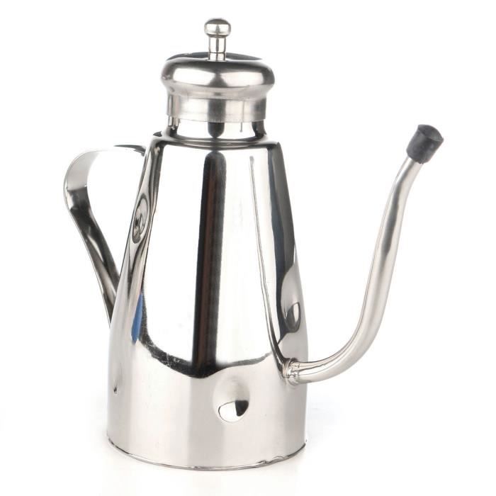 Distributeur D'huile Et Vinaigre En Acier Inoxydable 700ml - Bec Verseur Anti-goutte - Couvercle Avec évent - Pour Cuisine, Lave-vaisselle Safe