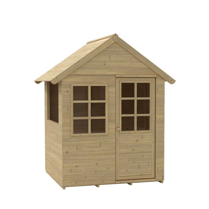 Maisonnette cabane enfant en bois FSC® avec cuisine extérieure CUBBY