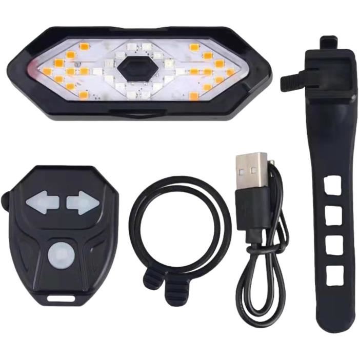 Feu arrière de vélo avec clignotants et télécommande, clignotants Feu arrière de vélo avec clignotants et télécommande, clignotants
