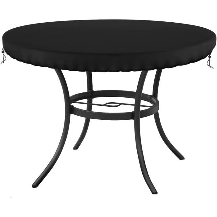 Housse Table De Jardin Ronde Housse Protection Table Jardin Imperméable Anti-Uv 420D Oxford