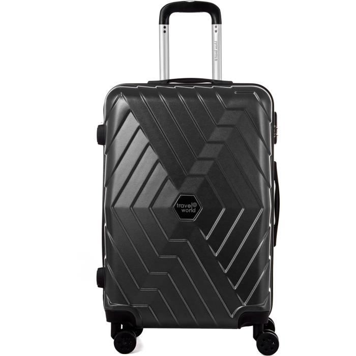 3er Set Valise mcw-d54b noir Premium Voyage valise coque rigide valise trolley 