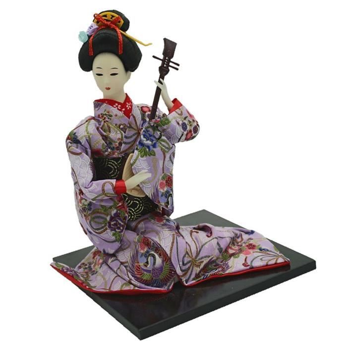 Figurines dansantes solaires - Jouets dansants solaires traditionnels japonais - Kimono Geisha Kokeshi - Décoration de voiture, tableau de bord, maison, centre de table