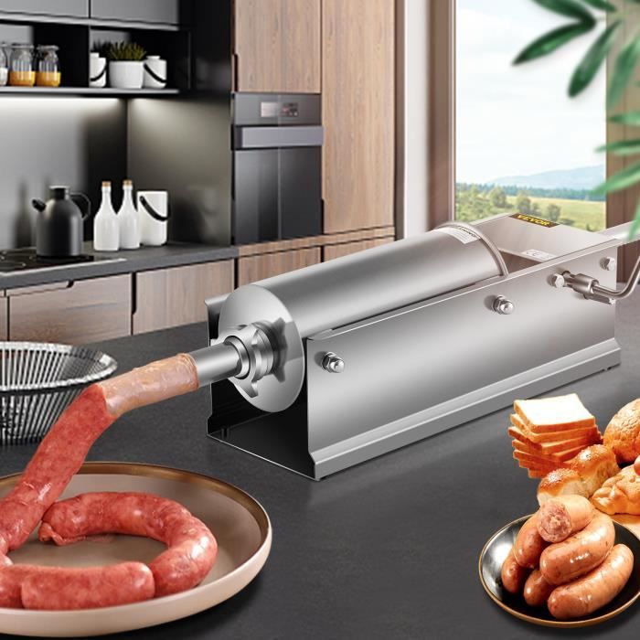 BESTonZON Poussoir à Saucisses Manuel Tube Réutilisable Machine à Remplir Saucisses Ergonomique Plastique Portable pour Maison la Cuisine Outil de Fabrication de Saucisson Facile à Utiliser BESTonZON Poussoir à Saucisses Manuel Tube Réutilisable Machine à Remplir Saucisses Ergonomique Plastique Portable pour Maison la Cuisine Outil de Fabrication de Saucisson Facile à Utiliser