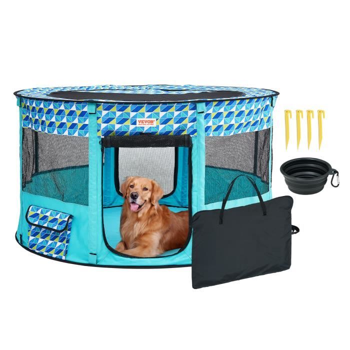 Parc Pour Chien - Vevor - Enclos D'animaux De Compagnie Pliable Portable 1117 X 1117 X 609 Mm Tissu Oxford 600d Materiau Rond