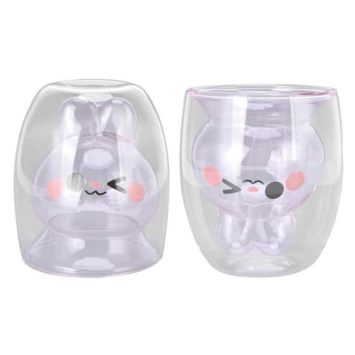 VGEBY Double Paroi Tasse à Café En Verre Transparente En Verre Tasse à Thé Verres 300ml -CYA