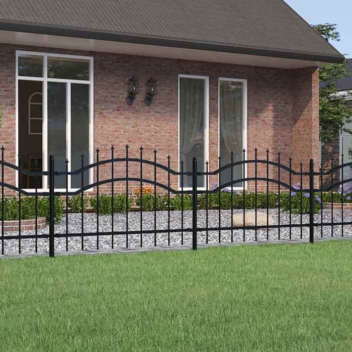 vidaXL Clôture de jardin avec sommet de lance - vue 2