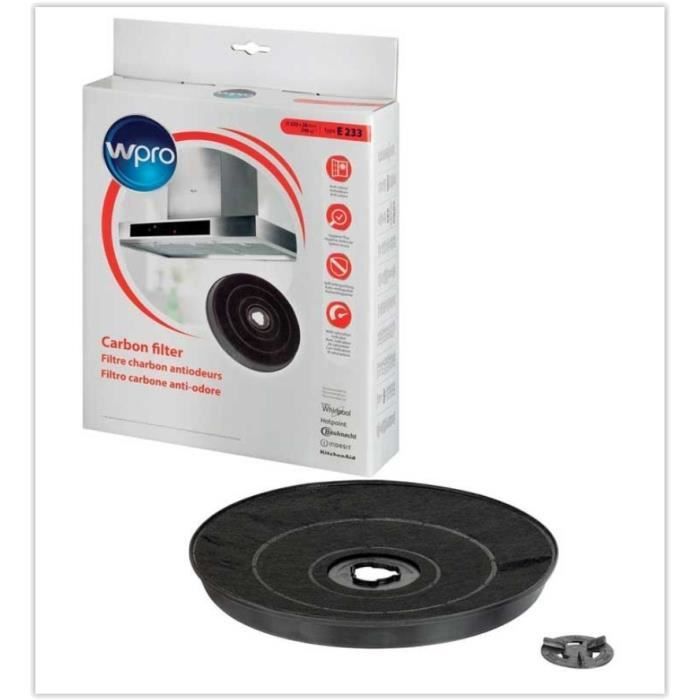 Filtre à Charbon Anti-odeurs Wpro Type 150 Pour Hottes Whirlpool - Réf. AKG7889