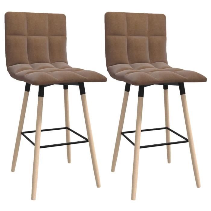 tip - fauteuils et chaises - tabourets de bar 2 pcs taupe tissu - haute qualite - dx1912