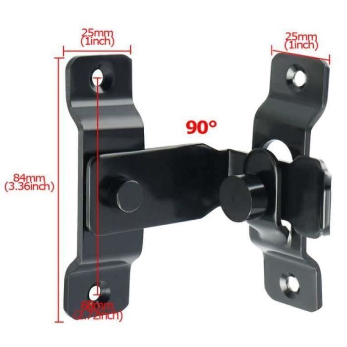 PJW08749BLOQUE PORTE,Loquet de porte à Angle droit à 90 degrés, loquet à pliage, boulon de