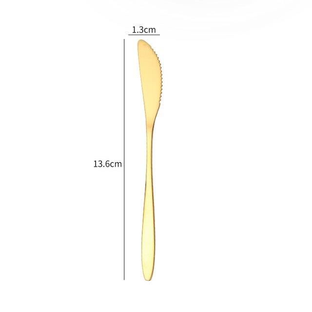 Lot De 10 Fourchettes à Dessert En Acier Inoxydable Doré - Longueur 13.4cm, Deux Dents - Pour Fêtes, Apéritifs, Restaurants